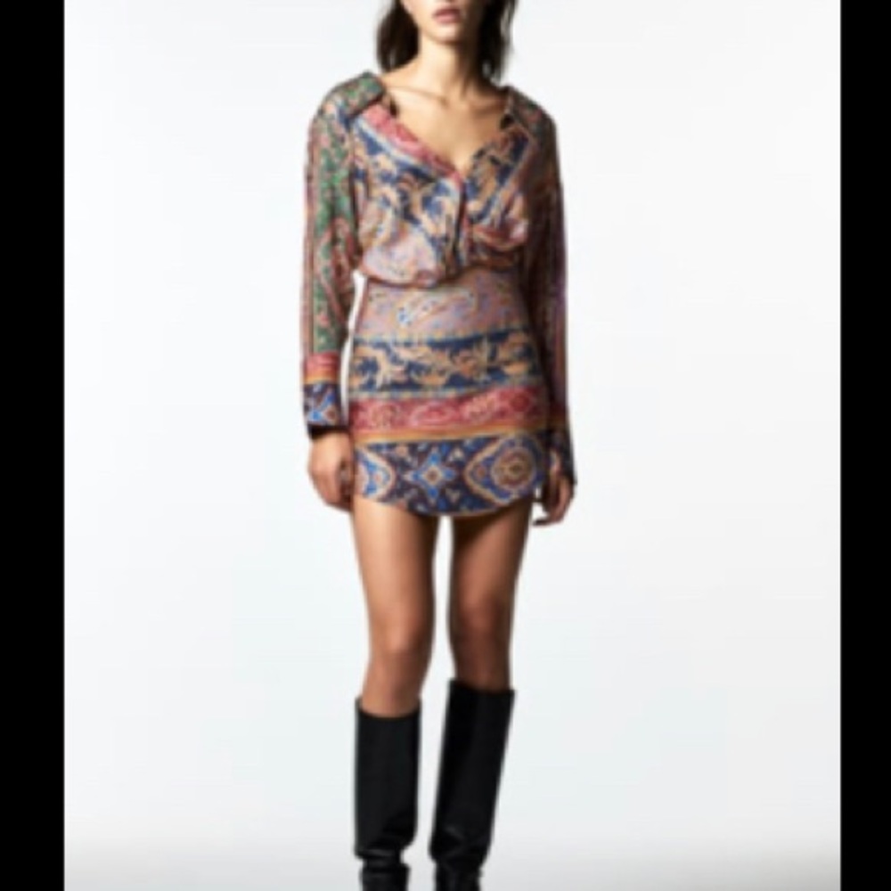 Zara cropped shirt